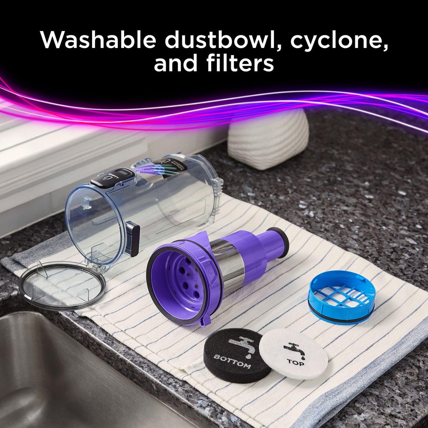 Black & Decker 86W Digital Summit Series Stick Vacuum Cleaner BHFEA640WG-GB