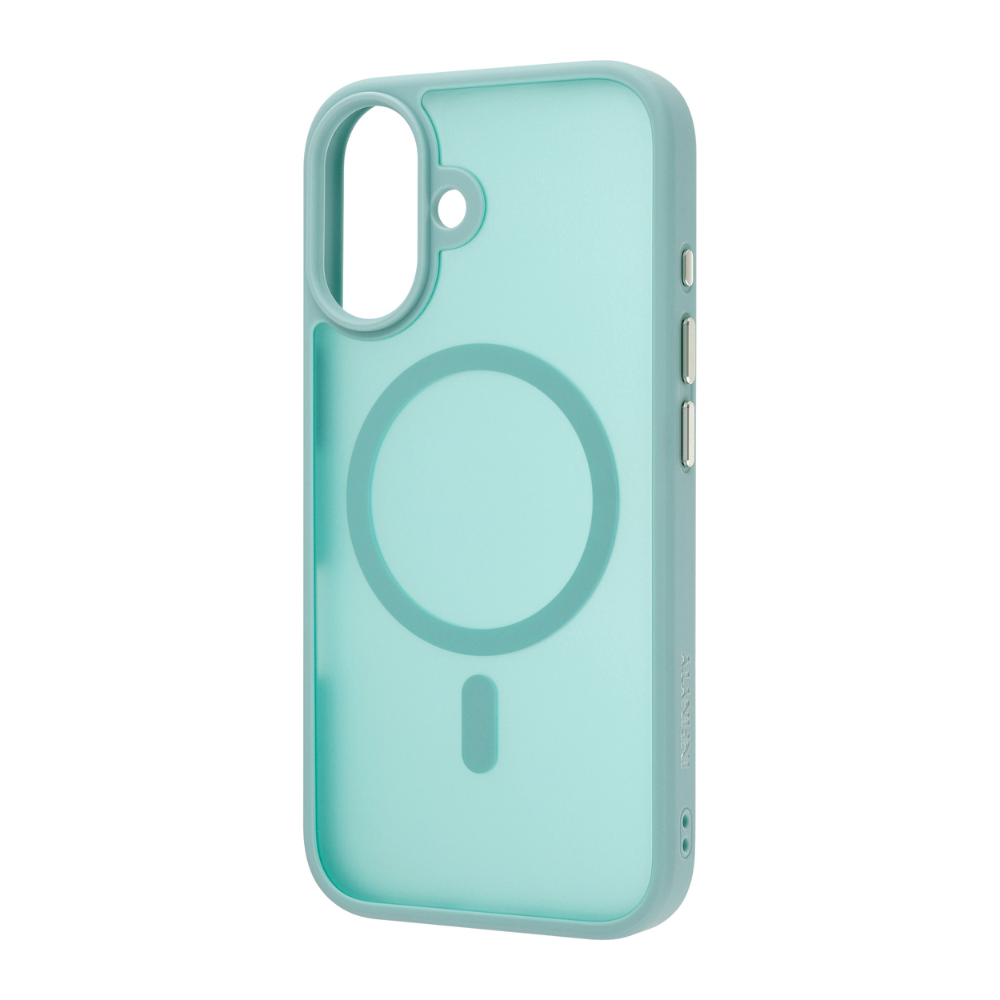 Infinyty Gleam Hybrid Matte Soft Touch MagSafe Case iPhone 16 Plus, Teal