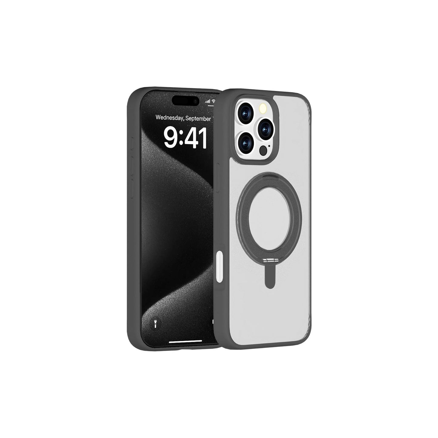 PROTECT iPhone 16 Pro Fume Phone Case, Magsafe, Black, FMSIP16PBLK