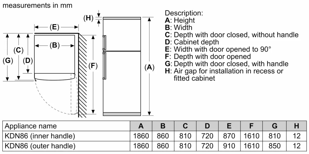 Bosch Series 6 Top Mount Refrigerator 641 Liters, Brushed Steel – KDN86HIE0M