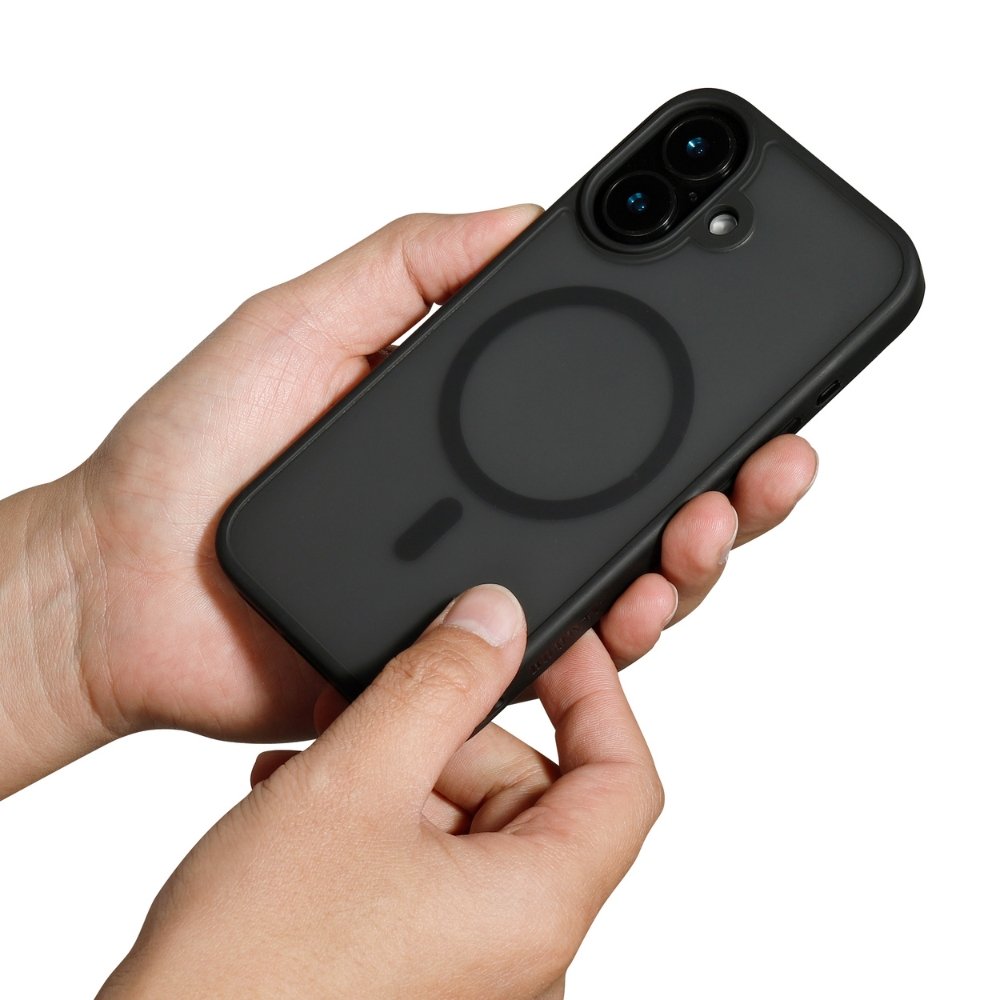 Infinyty Gleam Hybrid Matte Soft Touch MagSafe Case iPhone 16, Black
