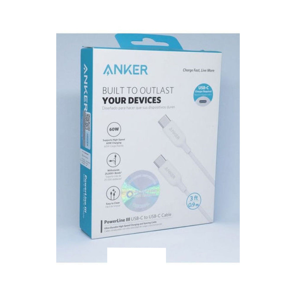 Anker PowerLine 3 USB-C To USB-C Cable White