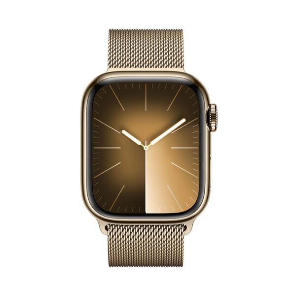 Apple Watch Series 9 GPS + Cellular 45mm Gold Stainless Steel Case + Gold Milanese Loop