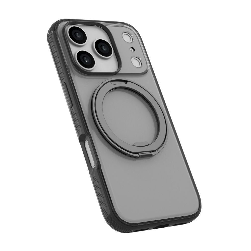 Infinyty Pristine Rotatable Ring Stand Case for iPhone 17 Pro Max, Black