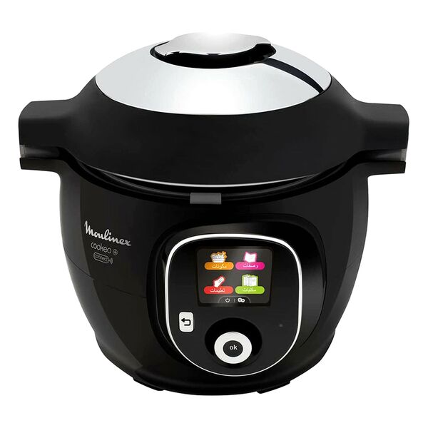 MOULINEX Multicooker |Cookeo+ Connect Smart 6L Electric Cooker | 100 Built-in Recipes |Bluetooth-Connected App | black |Pressure Cooking, Steaming, Slow Cooking & More| CE857827