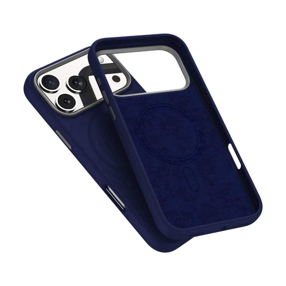 Infinyty QUIVERX Ripple Case with Metallic Camera Frame for iPhone 17 Pro Max, Blue