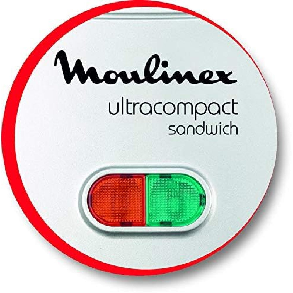 MOULINEX Sandwich Maker | Ultracompact Sandwich Maker | Non Stick Plates | White | 700 Watts | SM154042