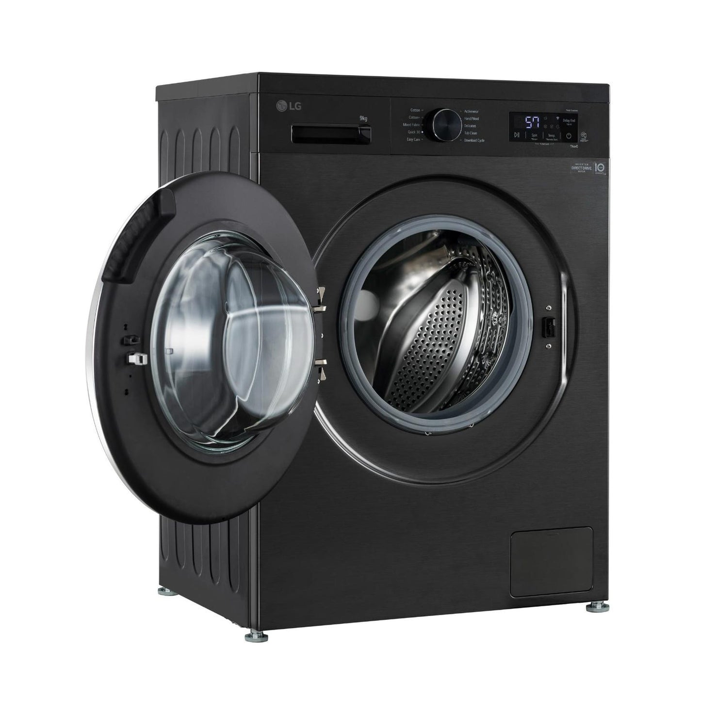 LG Front Load Washing Machine, 9kg, Black, LVF0900PBGB