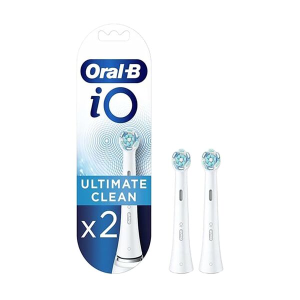 Braun Oral B Ultimate Clean Io Rechargeable Tooth Brush Refill Brush Heads 2-Piece White
