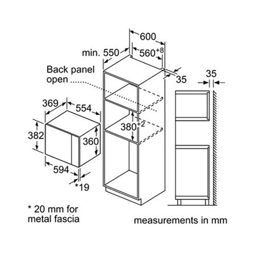 Siemens iQ500 Built-In Microwave 25L Black