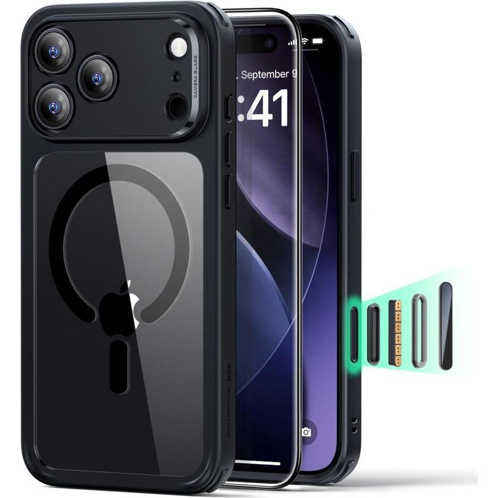 ESR CL HYB MAG iPh17PM C BkProtector+CS