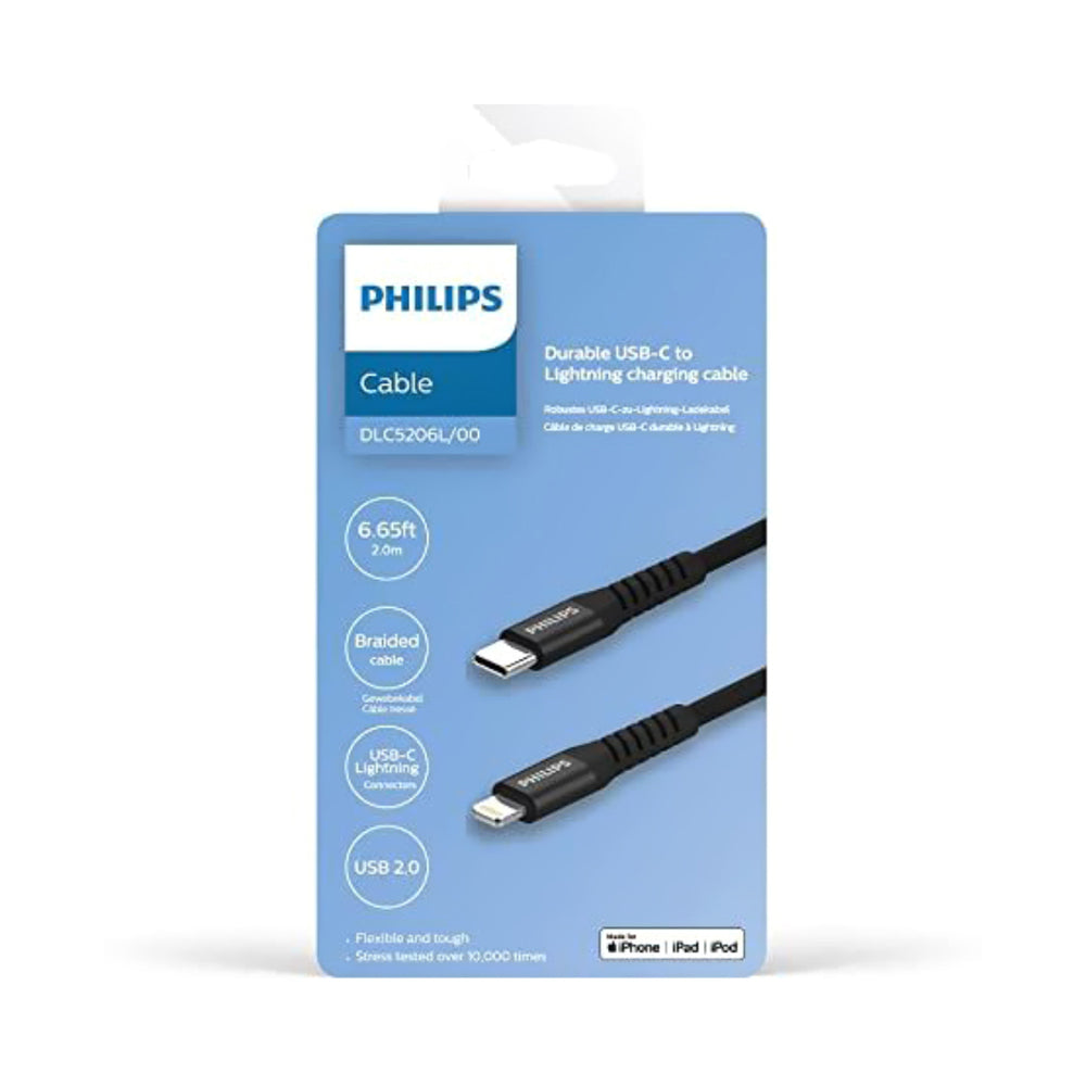 Philips USB-C To Lightning Cable 200cm Black