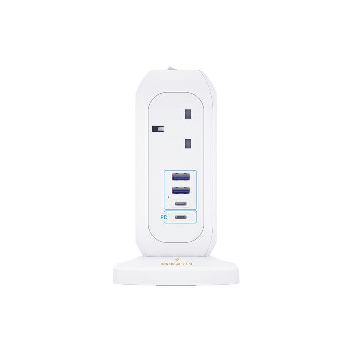 Smartix Premium Multi-Device Charging Tower PowerHub MINI White, SM1BCPTM