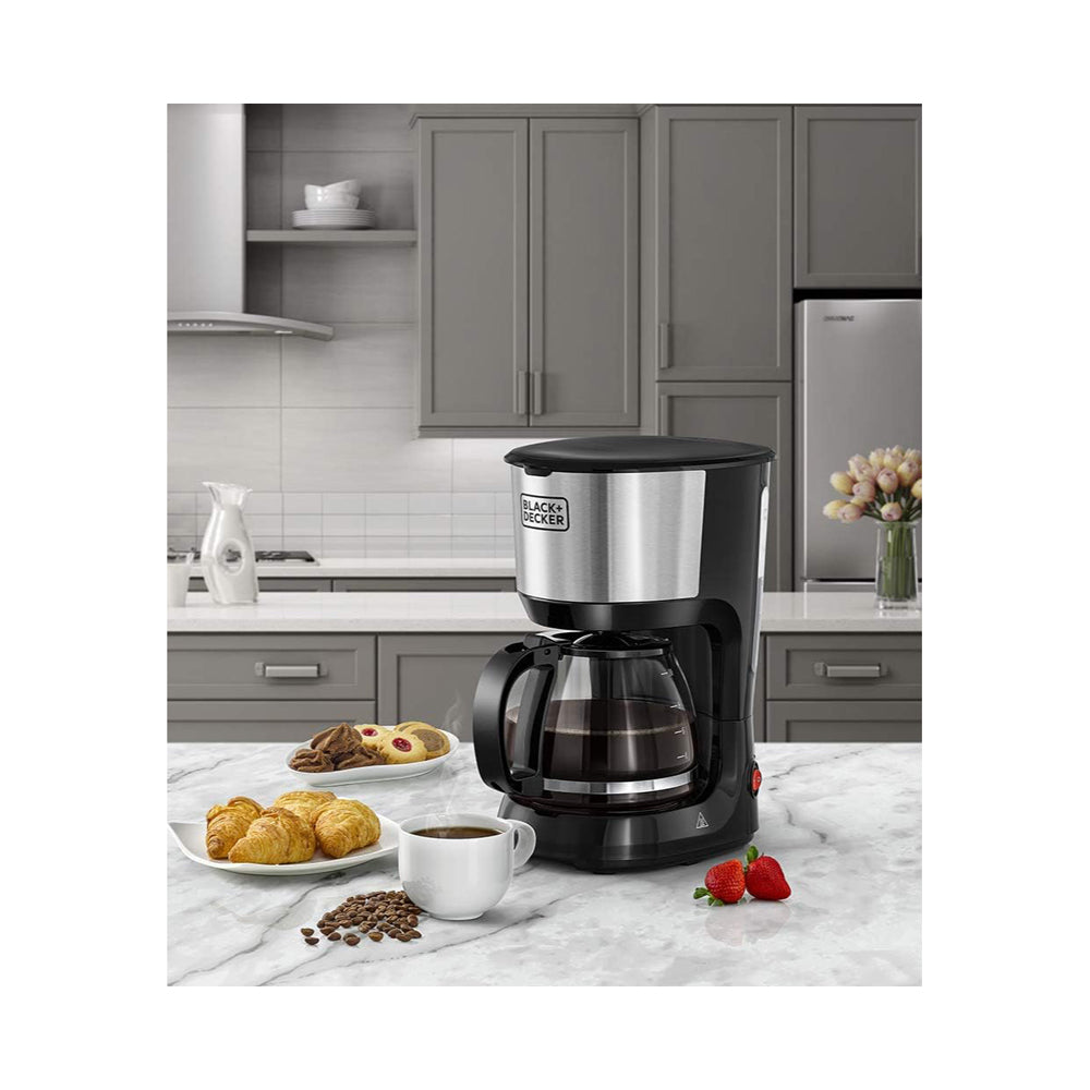 Black + Decker 10 Cup Glass Coffee Machine 1.25L Black