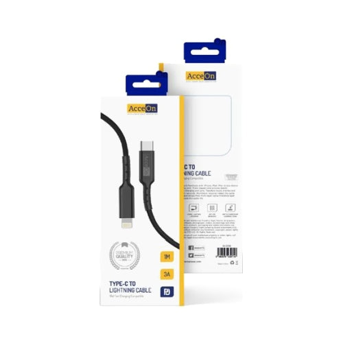 Acceon Type C To Lghtning Cable Black