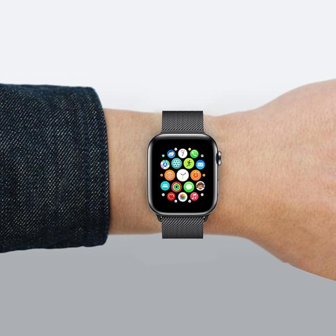 PROTECT Milanese Band Watch Strap, For Apple Watch, 42/44/45mm, Grey, MWS42GRY