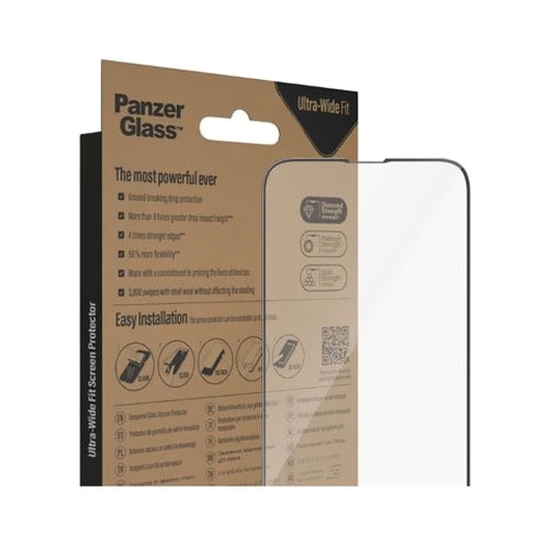 Panzer Ultra Wide Fit Screen Protector for Apple iPhone 14 with Applicator Clear