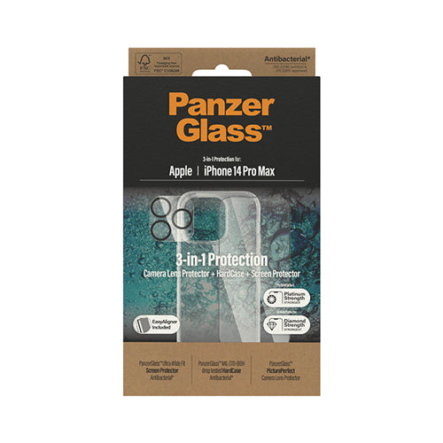 PanzerGlass 3-In-1 Bundle for Apple iPhone 14 Pro Max Clear