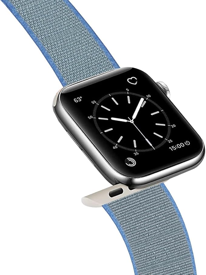 PROTECT Nylon Band Watch Strap, For Apple Watch, 42/44/45mm, Blue, NWS42BLU