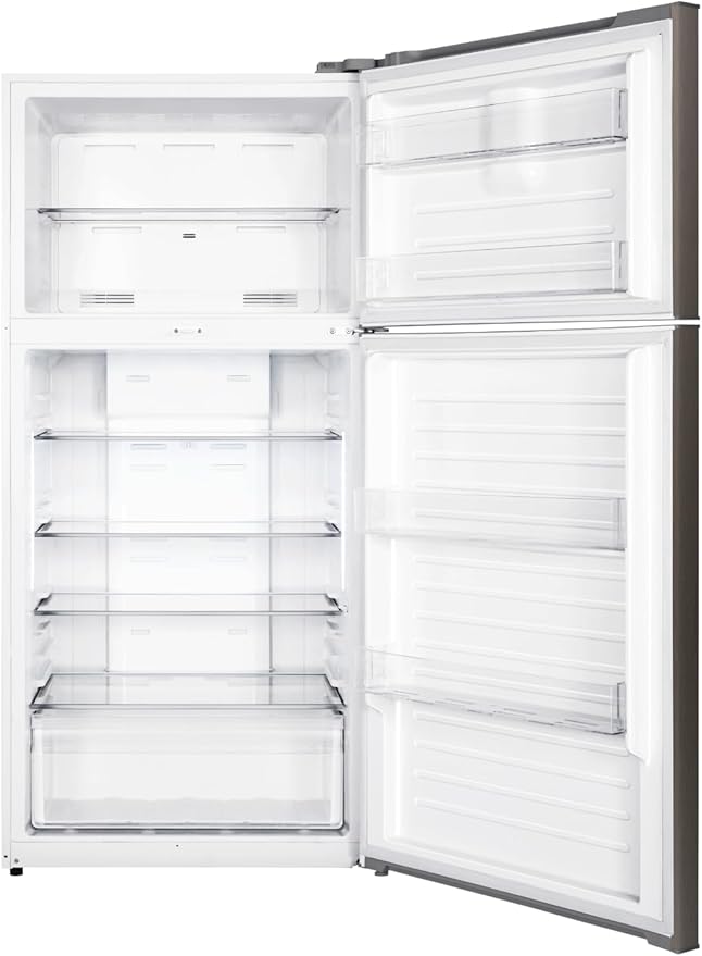 Gree Top Mount Refrigerator 500 Litre, No-Frost, Inverter Compressor, Tempered glass, Digital Control, Silver, GRF-665SSI