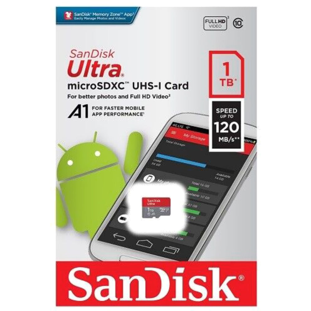 SanDisk Ultra UHS I MicroSD Card 1TB Multicolour