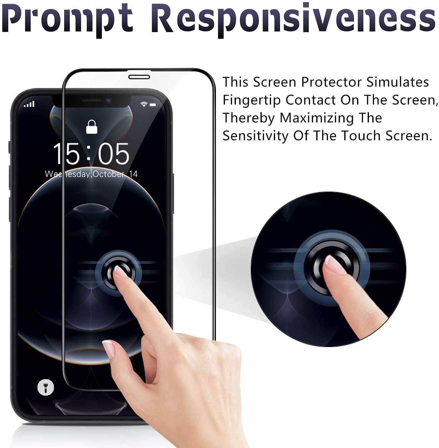 PROTECT iPhone 15 Pro ESD Screen Protector, Anti Dust, 9D, Tempered Glass, Clear, CIP15P
