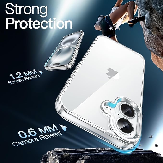 PROTECT iPhone 16 Plus Magsafe Phone Case, Anti Scratch, Transparent, Protective, Clear, MSIP16PL