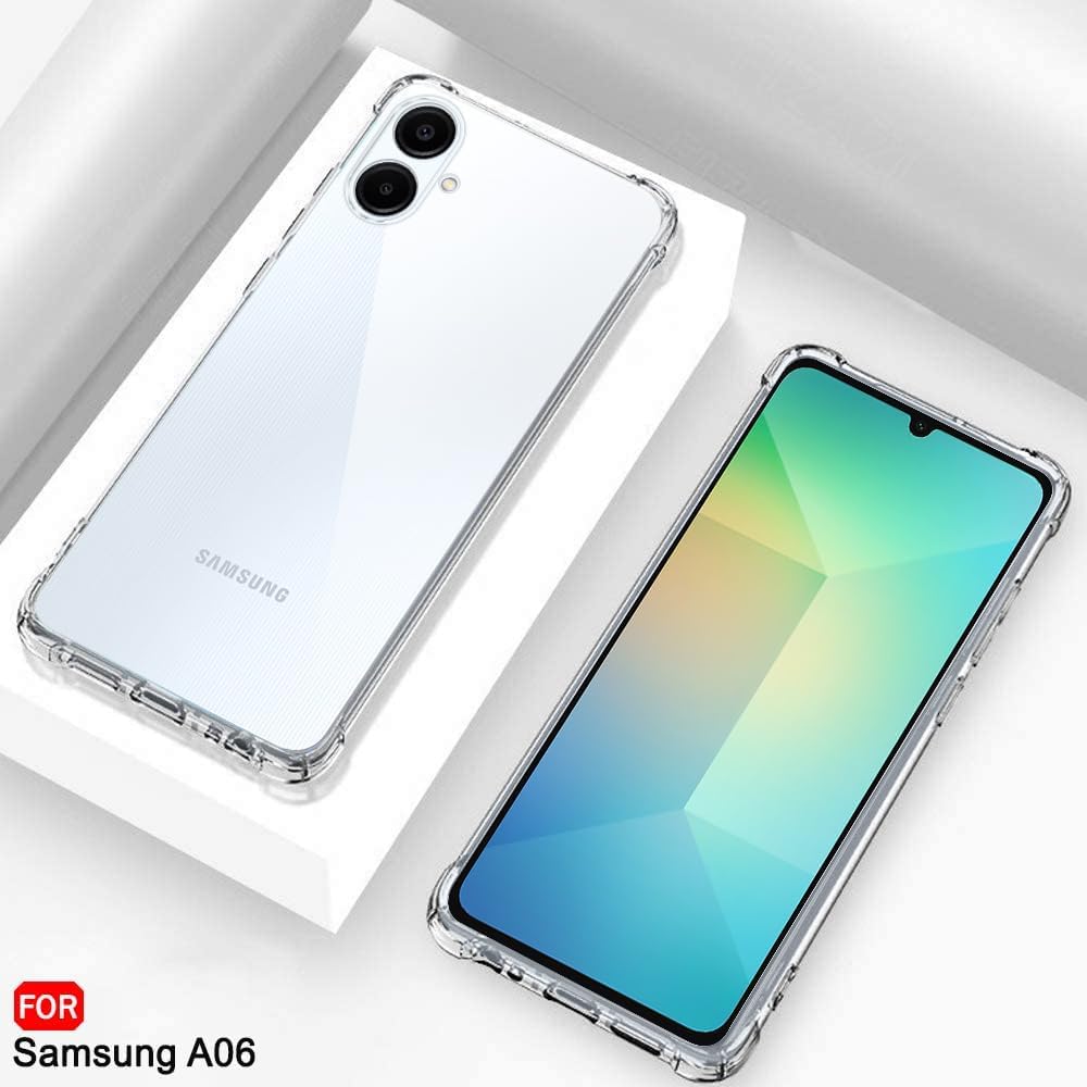 PROTECT Samsung A06 Lucid Phone Case, Anti Scratch, Bundle, Screen Protector included, Protective, Clear, LSAMA06