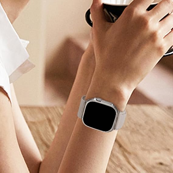 PROTECT Ultra Band Watch Strap, For Apple Watch, 44/45/49mm, Premium fabric, White, UWS45W