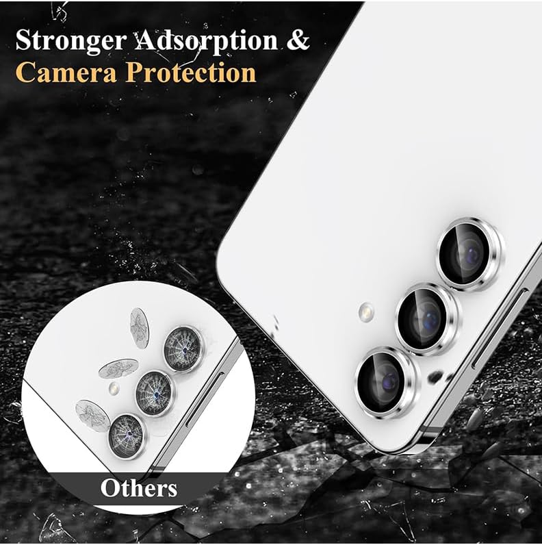 PROTECT Samsung S25 Plus Xzoom Lens Protector, Sapphire Glass, Alloy Material, Ultra Clear, Premium Finish, Grey, XSMS25PGRY