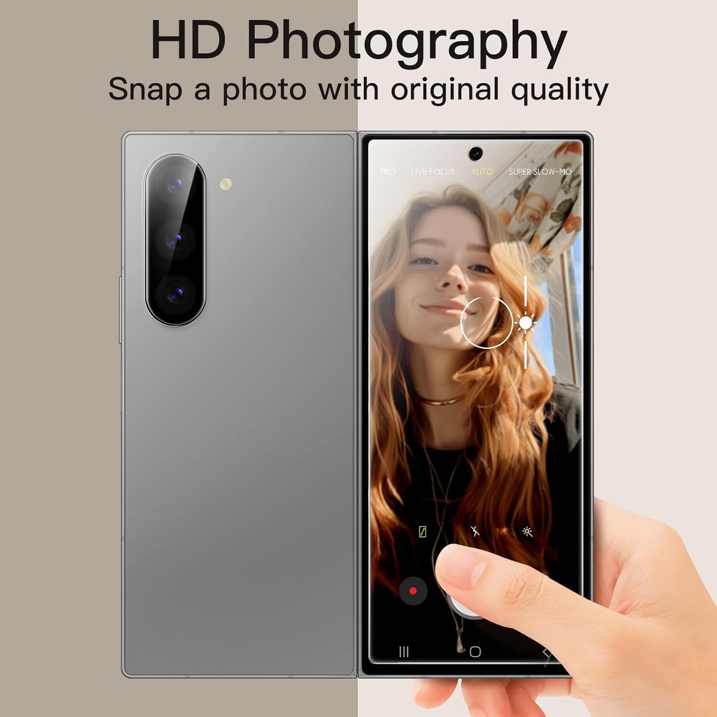 PROTECT Samsung Z FOLD 6 Tempered Glass Screen Protector, Anti Scratch, Clear, CZFLD6