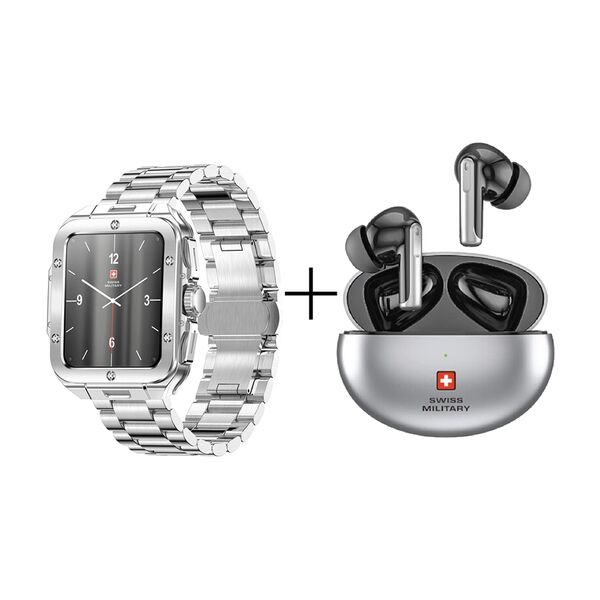 Swiss Military Alps 2 Smartwatch Silver + Victor3 Truly Wireless Earbuds