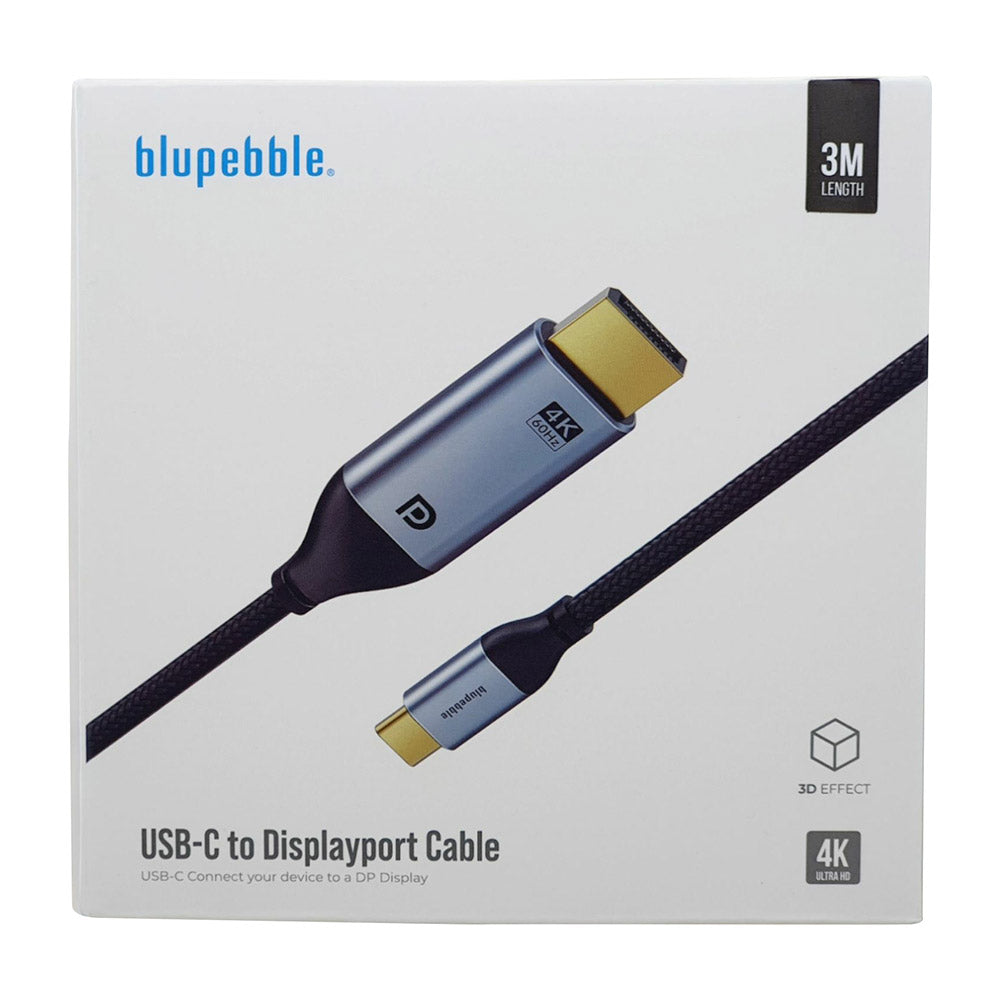 Blupebble USB-C to Display 4K Cable 3M Grey