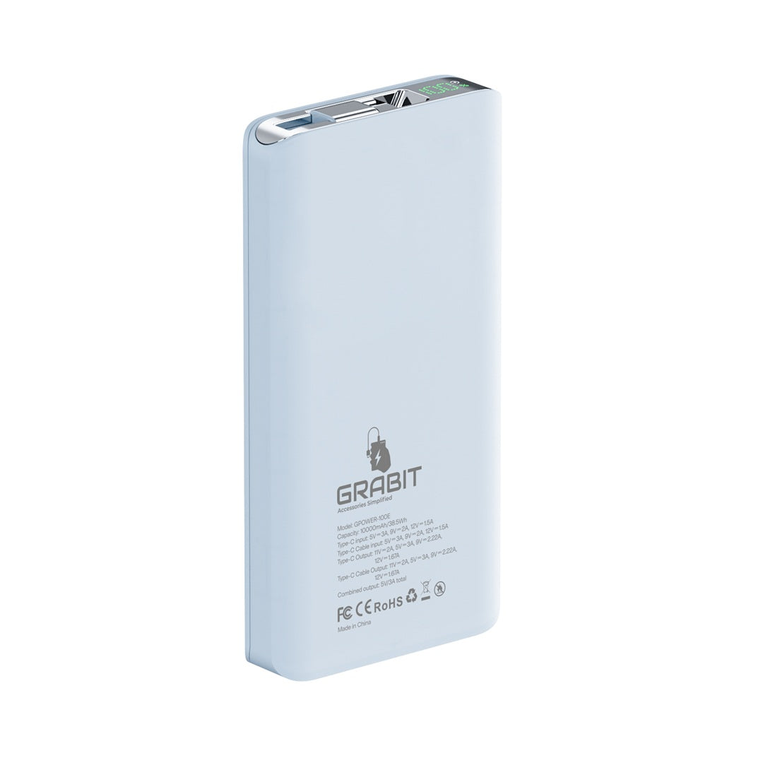 GRABIT GPOWER -100E PWR 10KMAH PD BLU