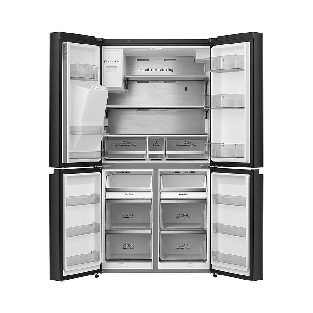 Gorenje Freestanding French Door Refrigerator 611L Black NRM9181SB