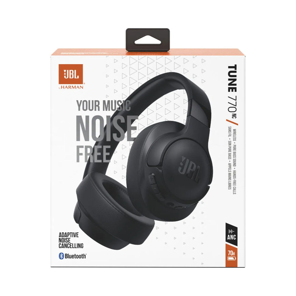 JBL Tune 770NC Noise Cancelling Wireless Over Ear Headphones Black