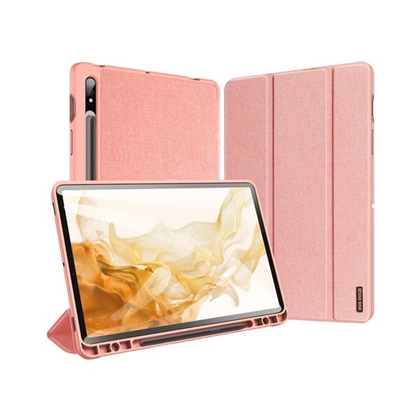 Dux Ducis Domo Series Magnetic PU Leather Tablet Case For Samsung Galaxy Tab S8 Pink