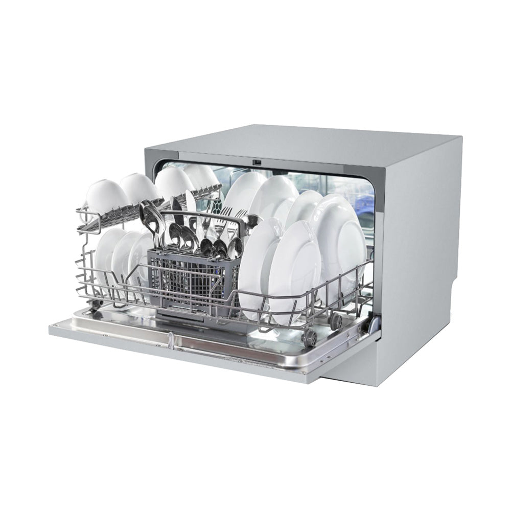 Hisense 6 Place Settings Countertop Dishwasher Silver H6DSS