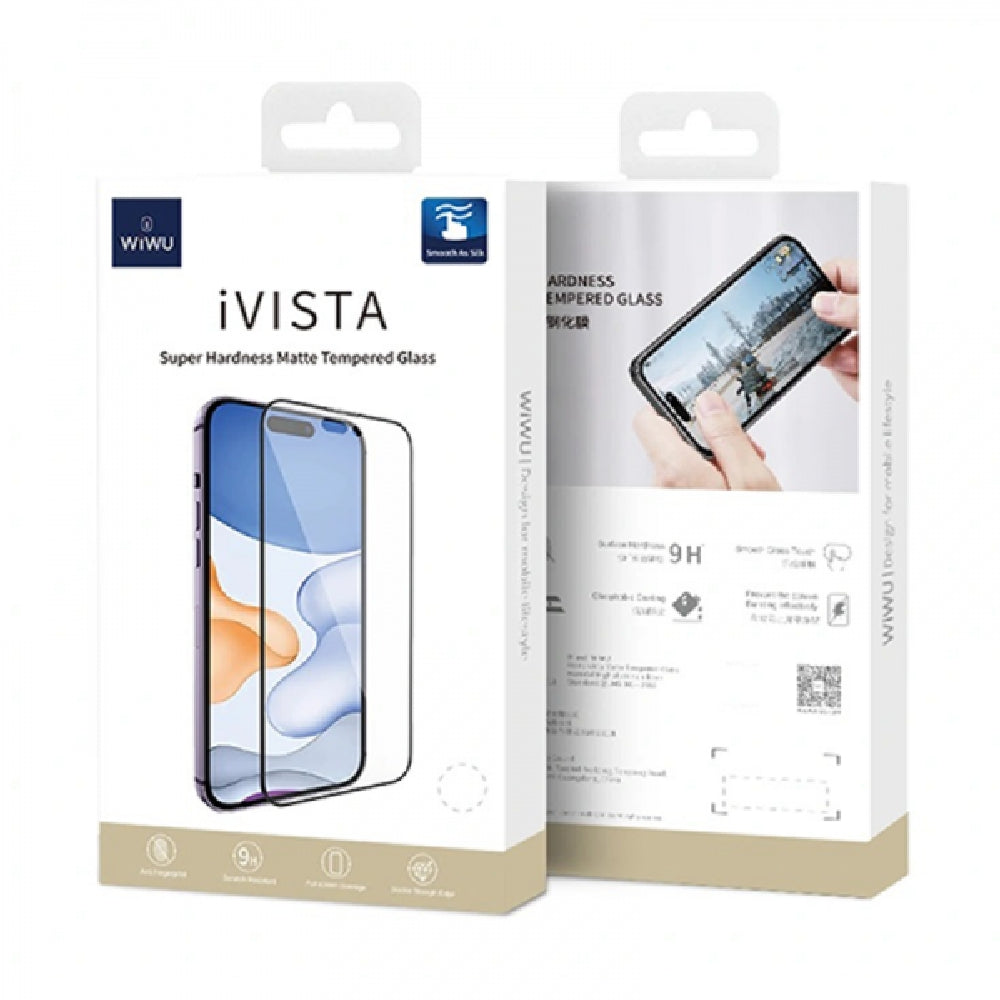 Wiwu Ivista Super Hardness Tempered Glass Screen Protector for iPhone 15 Pro, Transparent