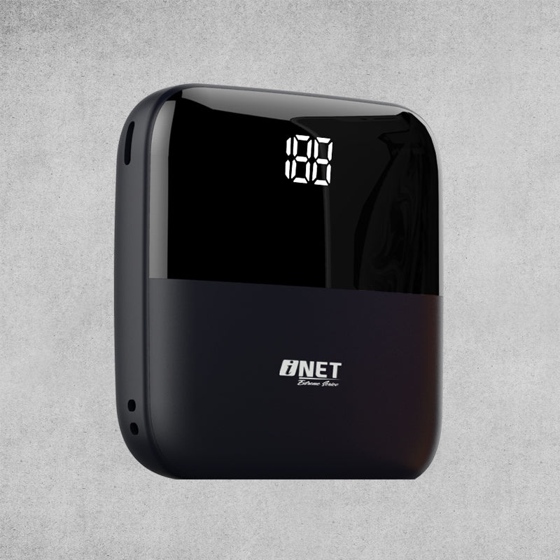 Inet Digital Mini Power Bank, 10000 mAh, Compact Design, Black, INPB72MI10
