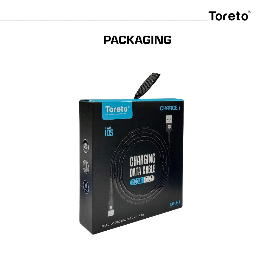 Toreto Charge-I Charging Cable 2m Black
