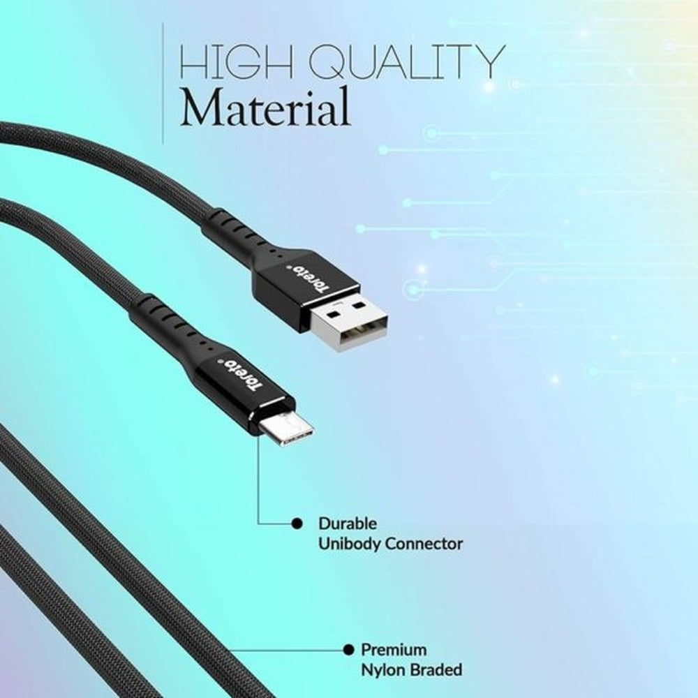 Toreto Stony-M Data Sync and Charging Cable 1m Black