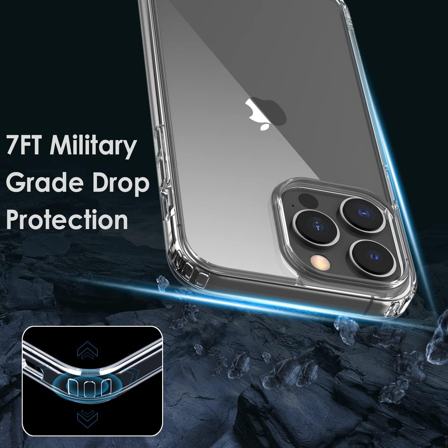 PROTECT iPhone 14 Pro Lucid Phone Case, Anti Scratch, Bundle, Screen Protector included, Protective, Clear, LIP14P