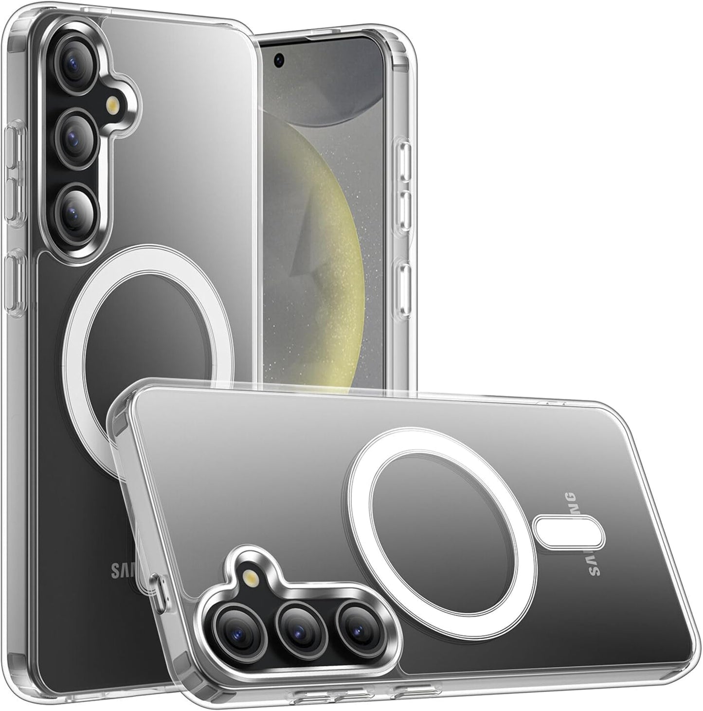 PROTECT Samsung S25 Plus Magnetic Phone Case, Anti Scratch, Transparent, Protective, Clear, MSAMS25P