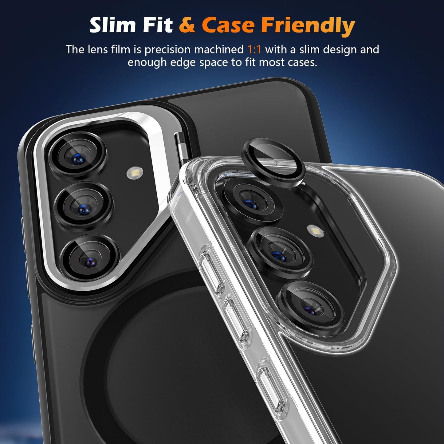 PROTECT Samsung S25 Plus Xzoom Lens Protector, Sapphire Glass, Alloy Material, Ultra Clear, Premium Finish, Black, XSMS25PBLK