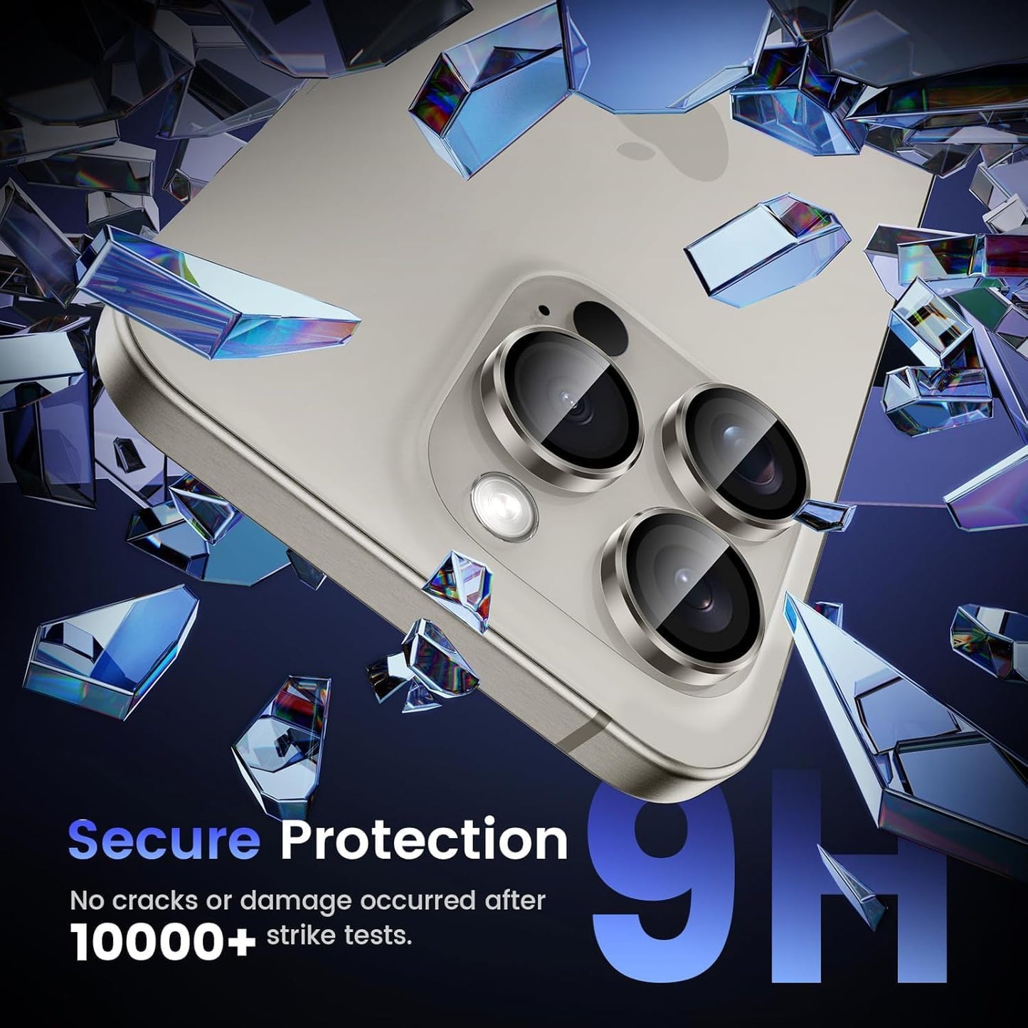 PROTECT iPhone 16 Pro Xzoom Lens Protector, Sapphire Glass, Alloy Material, Ultra Clear, Premium Finish, Platinum, XIP16PPLT