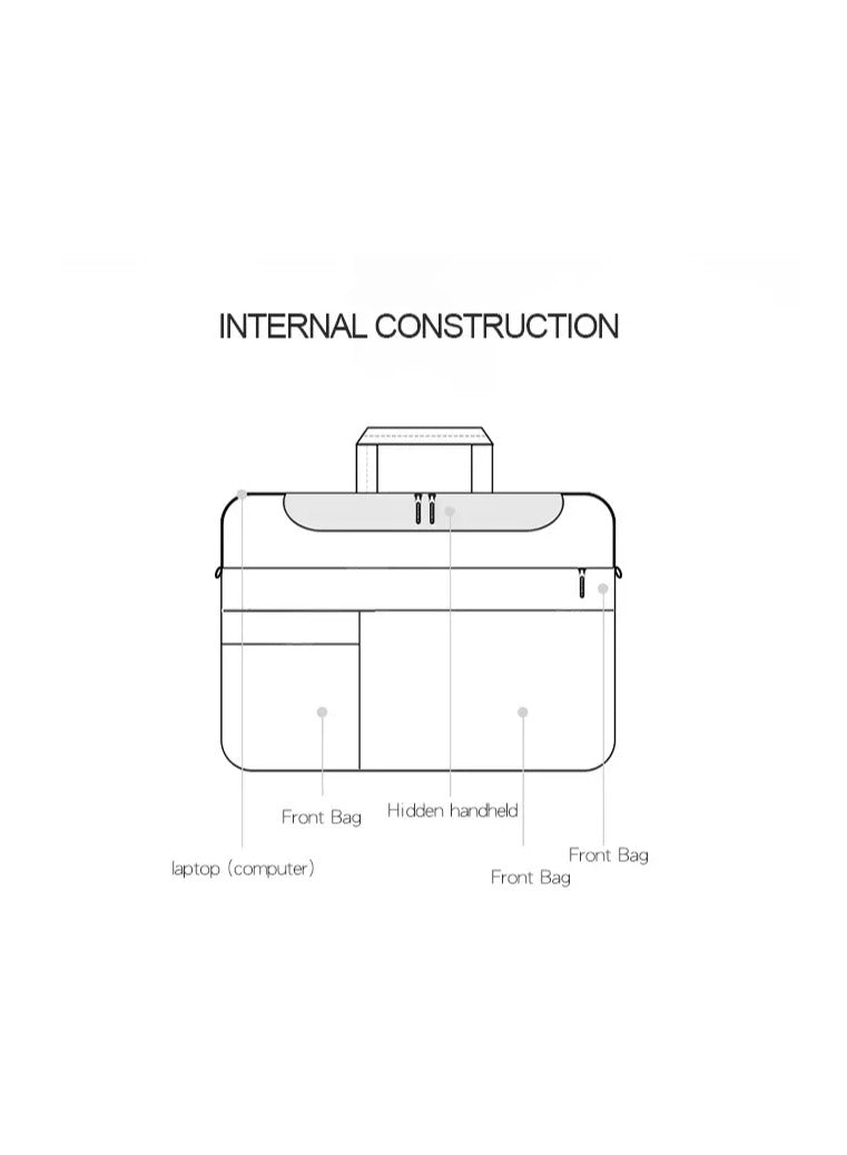 PROTECT Bussiness 13.3 inch Laptop Bag, Travel Belt, Shoulder Belt, Oxford Material, Grey, BLT13.3BG