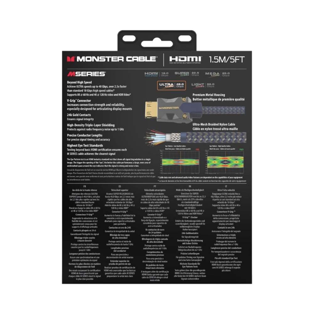 Monster M-Series HDMI 4K Cable 1.5m Blue