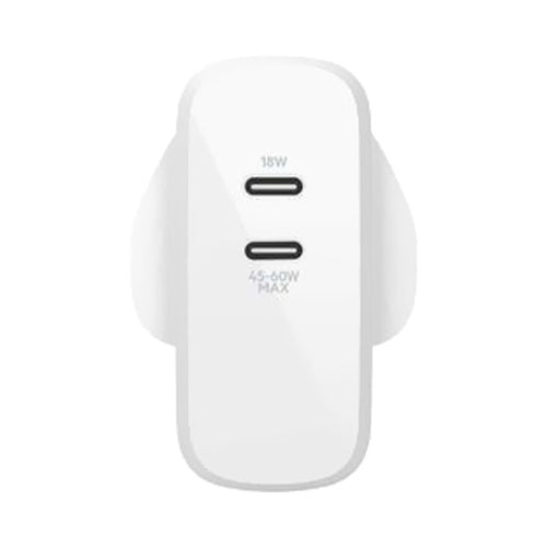Belkin Boostcharge Dual USB-Pd Gan Wall Charger White