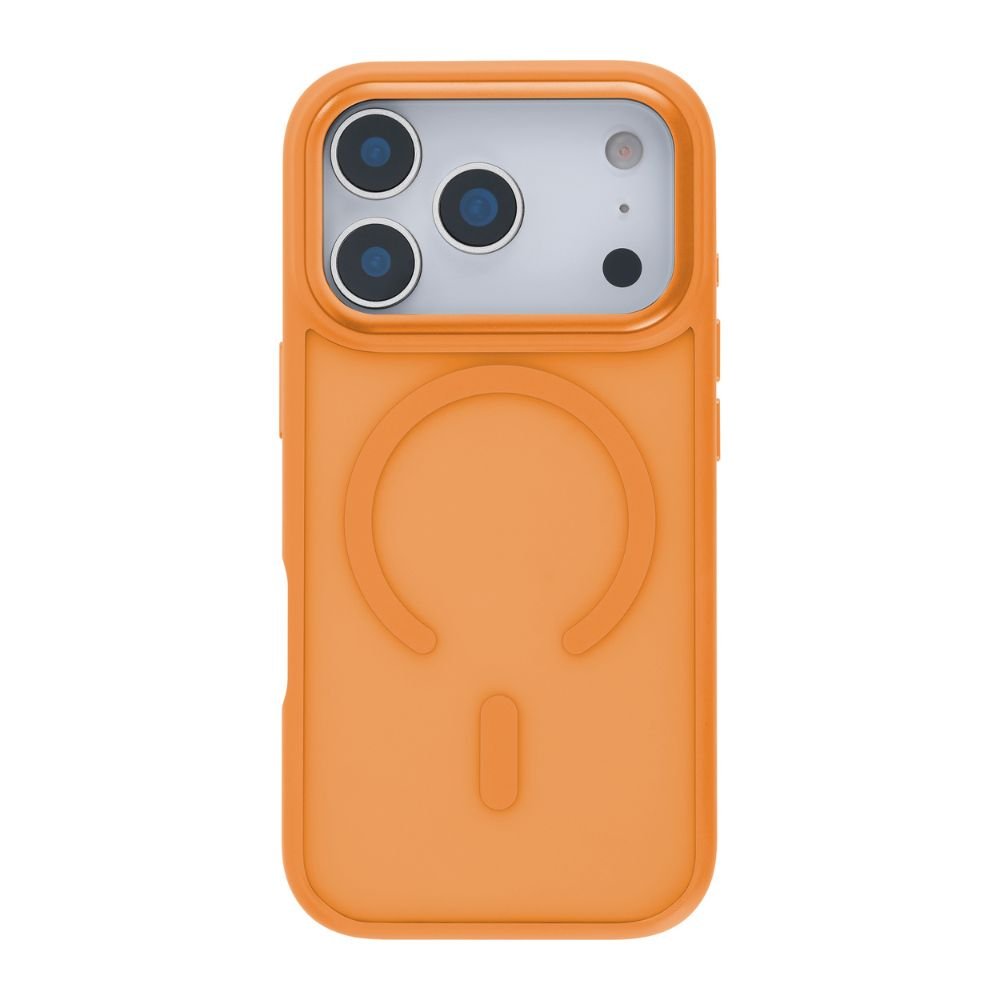 Infinyty Modo Hybrid Matte Soft Touch Case With Metallic Accents iPhone 17 Pro, Orange